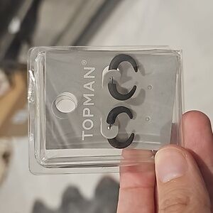 Top shop black horn earrings